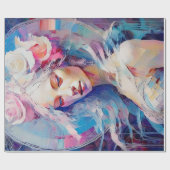 Ziel van een engel, pastel papier collage (Vlak)