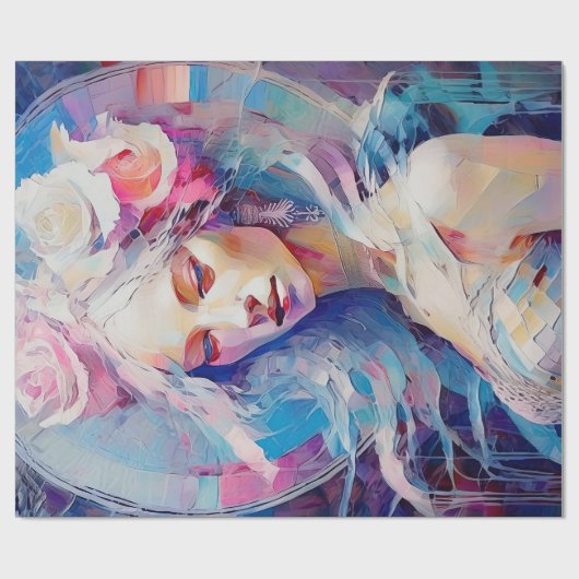 Ziel van een engel, pastel papier collage (Vlak)