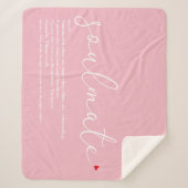 Zielspartner Definitie Elegante Liefde Hart Roze S Sherpa Deken (Voorkant)