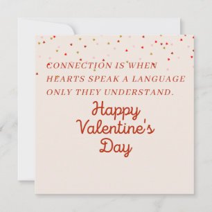 Zielvolle Hartverbinding Quote Valentijnsdag Feestdagenkaart