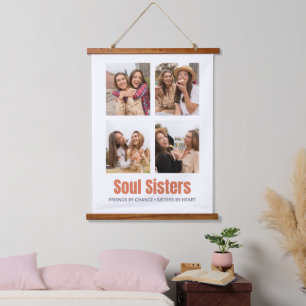 Zielzusters Collage Beste Vrienden Foto Hangend Wandkleed