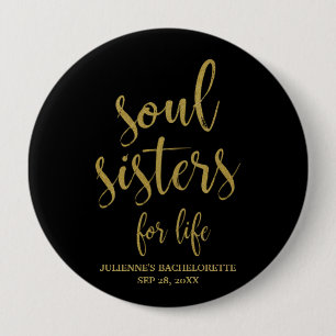Zielzusters voor het Leven Glitter Bachelorette Ronde Button 4,0 Cm