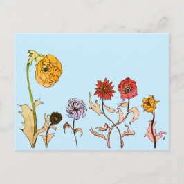 Zien van bloemen briefkaart