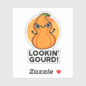 Ziende kalebas Grappige Veggie Pun Sticker (Vel)