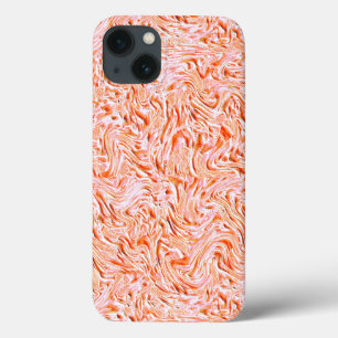 Ziet eruit als getextureerd van muur, zalmkleur iPhone 13 hoesje