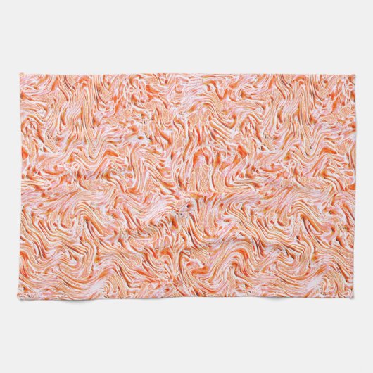 Ziet eruit als getextureerd van muur, zalmkleur theedoek (Horizontaal)