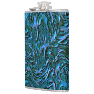 Ziet eruit als royal of cadet blauw, getextureerd heupfles