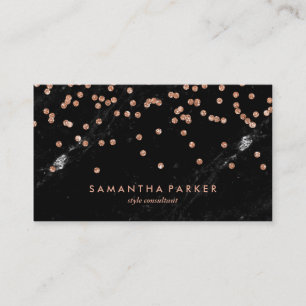 Ziet eruit het Zwarte Marmer van Glam en Faux nam Visitekaartje