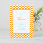 Zig Zag Anniversaire Fête Invitation (Debout devant)