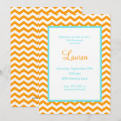 Zig Zag Anniversaire Fête Invitation (Devant / Derrière)