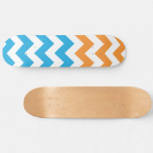 Zig Zag Aqua-Oranje Skateboard (Horizontaal)