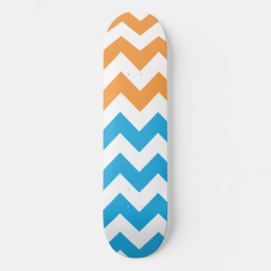 Zig Zag Aqua-Oranje Skateboard