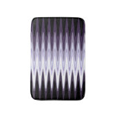 Zig Zag Black White Grey Dark Paars Beige Patroon Badmat (Voorkant Verticaal)
