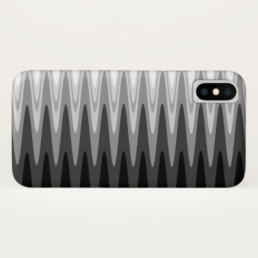 Zig Zag Black White Grey Pattern Case-Mate iPhone Case (Achterkant (horizontaal))