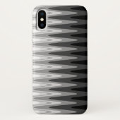 Zig Zag Black White Grey Pattern Case-Mate iPhone Case (Achterkant)