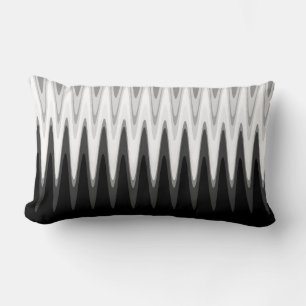 Zig Zag Black White Grey Pattern Kussen