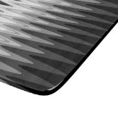 Zig Zag Black White Grey Pattern Snijplank (Hoek)