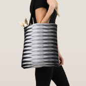 Zig Zag Black White Grey Pattern Tote Bag (Dichtbij)