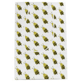 Zig Zag Bumble Bees Pattern Medium Cadeauzakje (Voorkant)