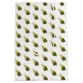 Zig Zag Bumble Bees Pattern Medium Cadeauzakje (Achterkant)