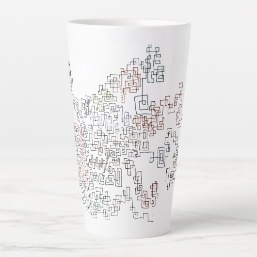 Zig Zag Doodlebug latte mug (Devant)
