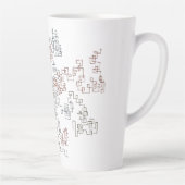 Zig Zag Doodlebug latte mug Mok (Rechts)