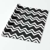 Zig Zag dubbel gekleurd lijnpatroon Cadeaupapier (Uitgerold)