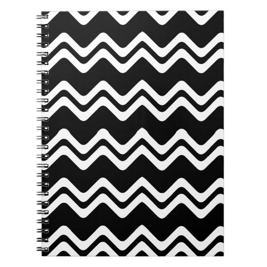 Zig Zag dubbel gekleurd lijnpatroon Notitieboek (Voorkant)