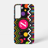 Zig Zag en Stippen Samsung Galaxy Hoesje (Achterkant)