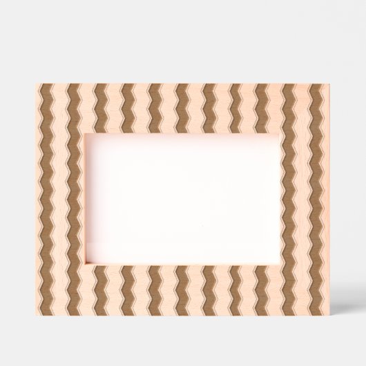 Zig Zag Gegraveerde Houten Lijst Lijstjes (Voorkant)