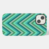 Zig Zag Gestreepte Achtergrond iPhone Hoesje (Achterkant horizontaal)
