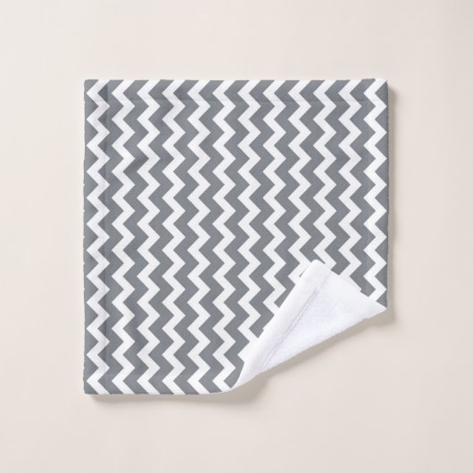 ZIG ZAG - GRAY & WHITE (Gant de toilette)
