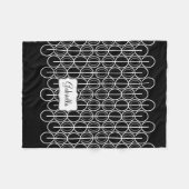 Zig zag kleurrijke naam deken (Voorkant (Horizontaal))