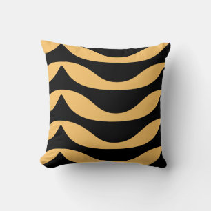 Zig zag lijnen met gouden patroon kussen