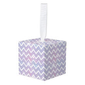 Zig Zag Pattern Kubus Ornament (Voorkant hoekig)