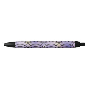Zig Zag Pattern, Paars Zwarte Inkt Pen