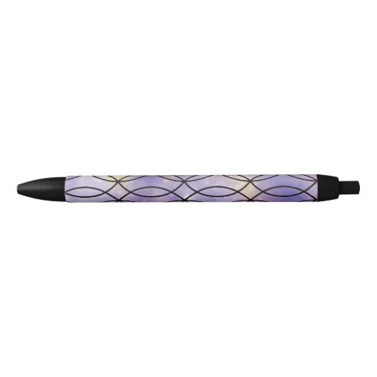 Zig Zag Pattern, Paars Zwarte Inkt Pen (Voorkant)