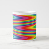 Zig Zag Psychedelic Rainbow Pattern Extra Grote Beker (Voorkant)