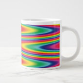 Zig Zag Psychedelic Rainbow Pattern Extra Grote Beker (Rechts)