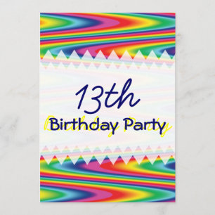 Zig Zag Rainbow Birthday Kaart