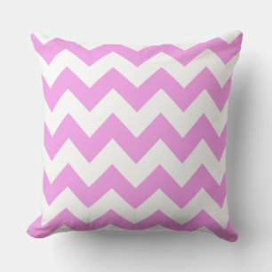 Zig Zag rose Coussin rayé