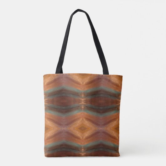 Zig Zag, Southwestern Aztec, inheemse Canvas tas (Achterkant)