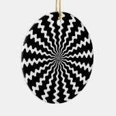 Zig Zag Spiral Disk Ornament (Rechts)