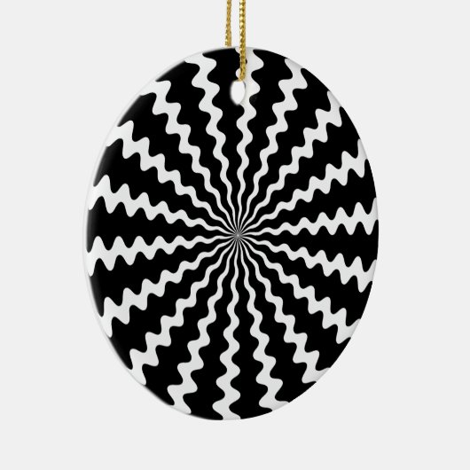 Zig Zag Spiral Disk Ornament (Rechts)