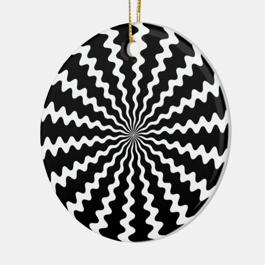 Zig Zag Spiral Disk Ornament (Links)