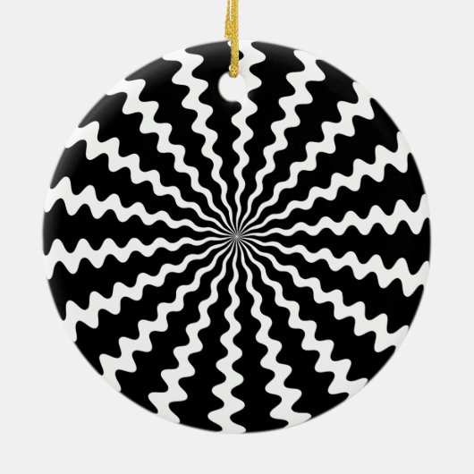 Zig Zag Spiral Disk Ornament (Achterkant)