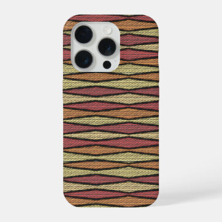 Zig Zag Stof Look Hoesje iPhone 15 Pro Hoesje