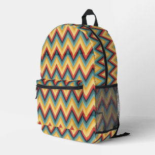 Zig Zag Striped Background 2 Bedrukte Rugzak