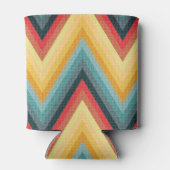 Zig Zag Striped Background 2 Blikjeskoeler (Achterkant)