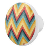 Zig Zag Striped Background 2 Keramische Knop (Rechts)